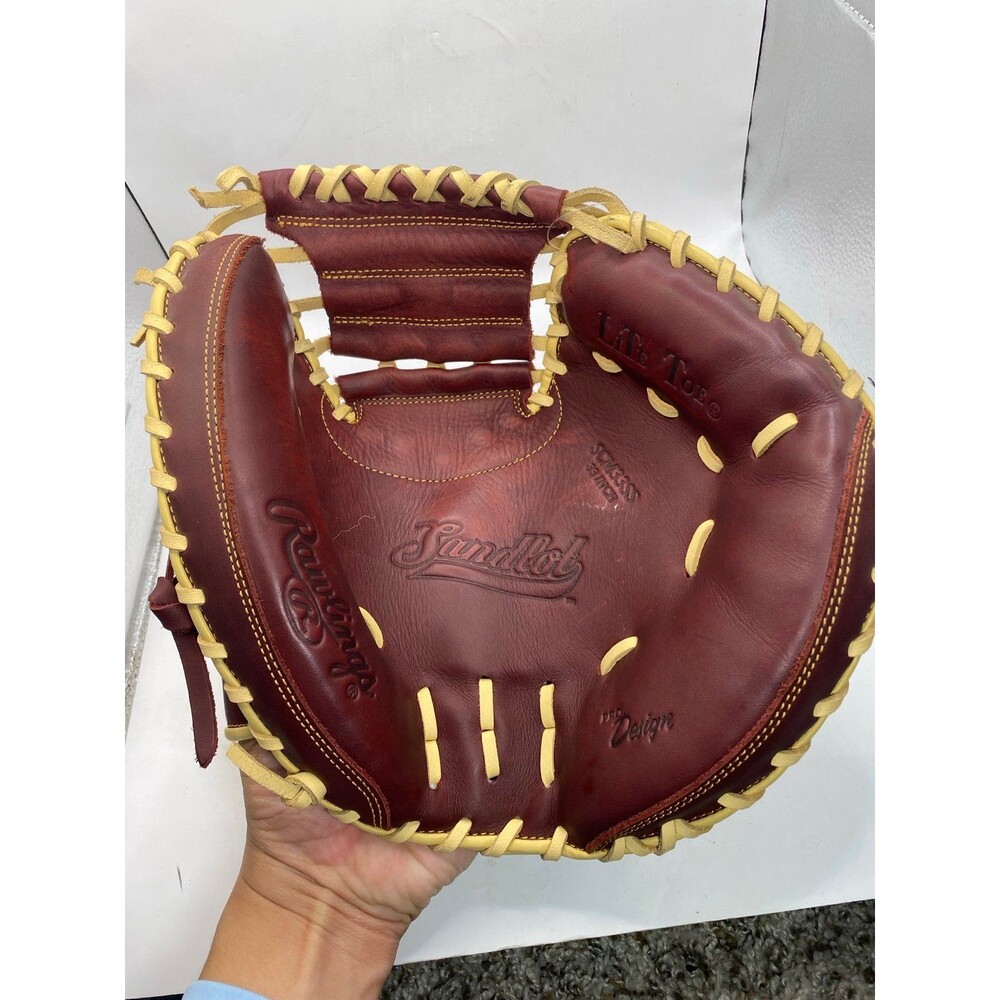Rawlings Sandlot Series 33 Inch RHT Catcher's Mitt Solid Web Leather excellent